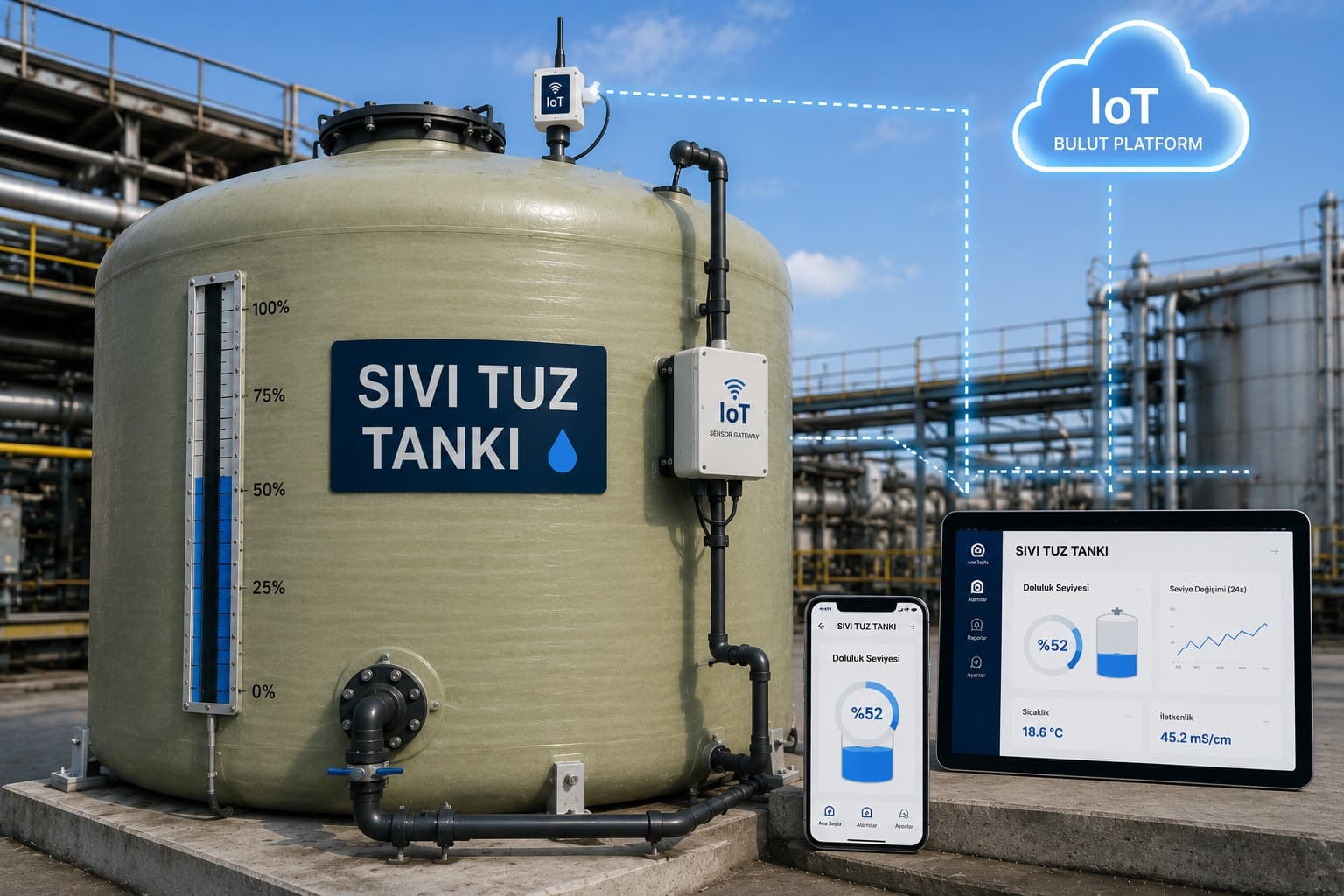 Takip — Rafine sıvı tuz tedarik sistemi